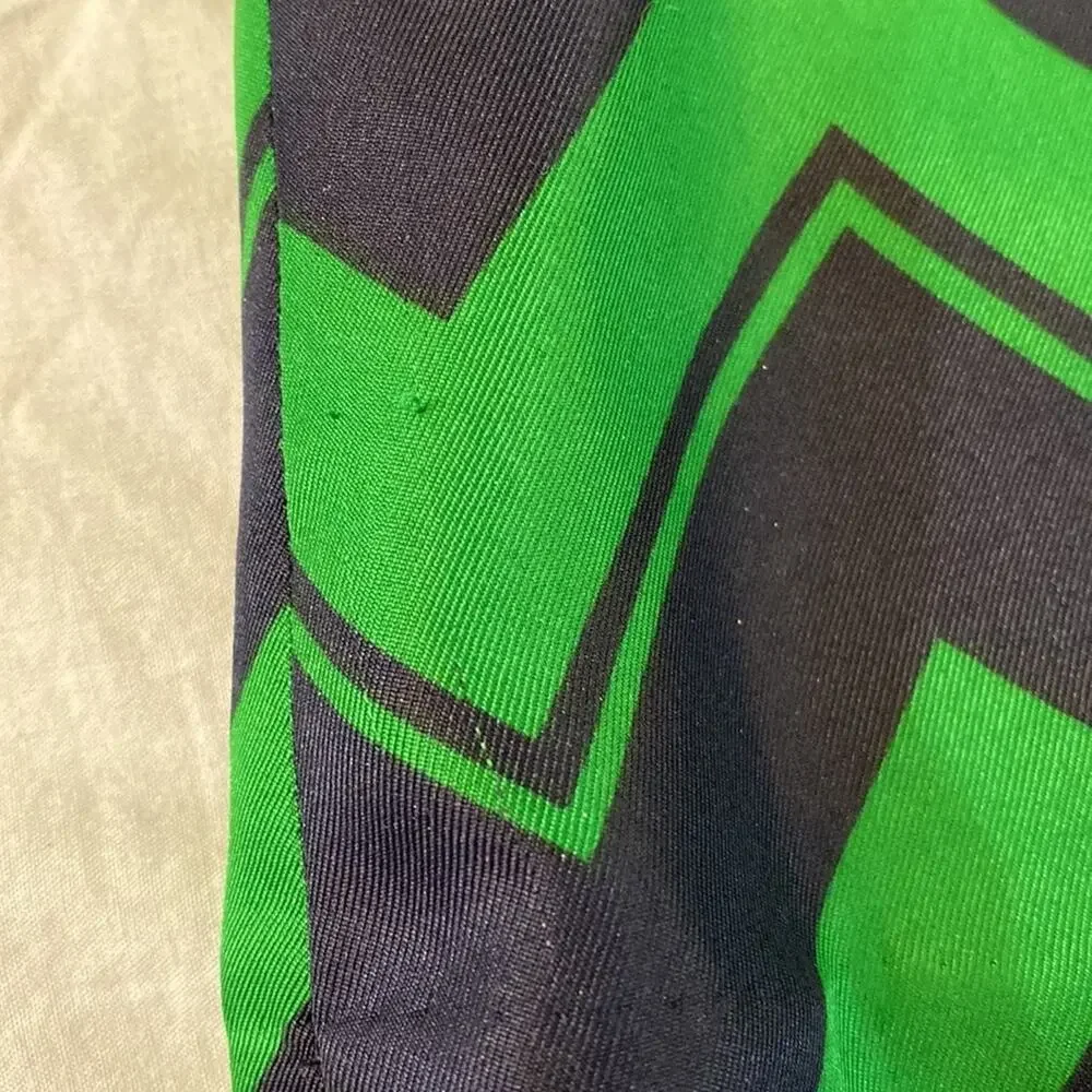 The Limited Green and Navy Chevron Skirt Size Small